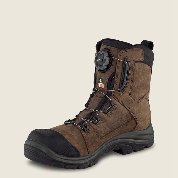 Botas de Seguridad Red Wing Hombre Marrom/Negros - Trades - 8-Inch Boa® Waterproof Csa Toe - 508-KRG